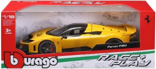 Ferrari F80 gelb Burago RACE & PLAY 1:18 Metallmodell